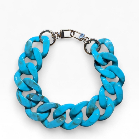 charmed by slg Handbags - Turqoise Blue Chunky Bag Chain